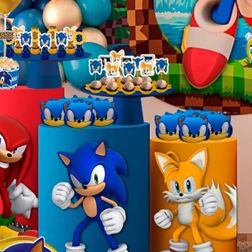 6 Caixinhas Surpresa E Lembrancinha Para Festa Sonic Em Eva