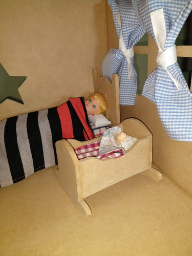 Casita Muñeca Barbie Con Escalera + Muebles