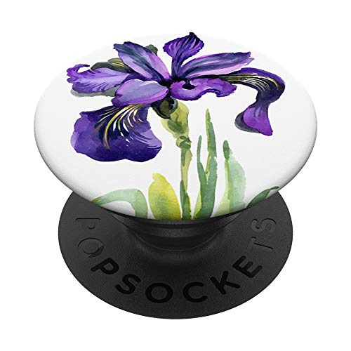 Hermosa Flor De Iris Púrpura Dibujado Pinturas 5g2yr