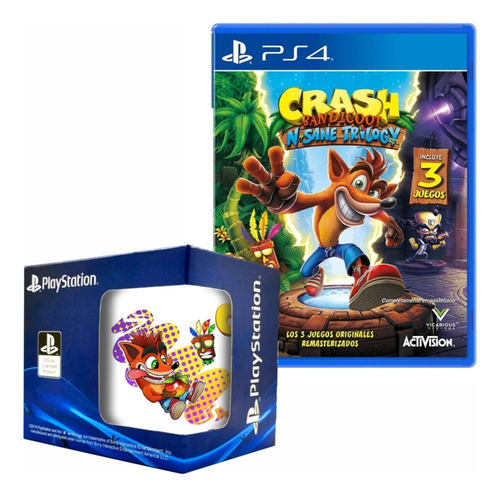 Crash Bandicoot N·sane Trilogy Playstation 4 Y Taza 1