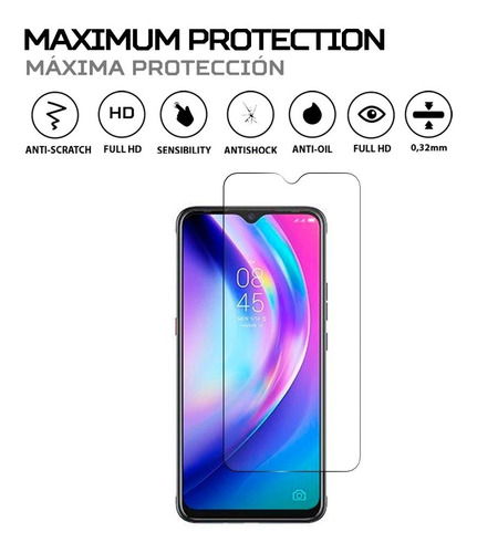 Imagen 2 de 6 de Protector Pantalla Antishock Tecno Pouvoir 4 Pro