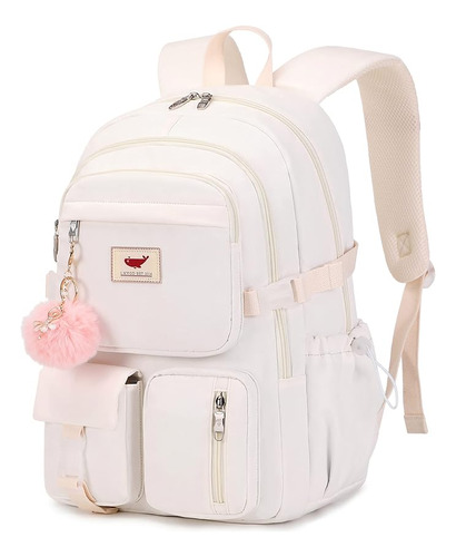 Mochila Escolar Gran Capacidad Anti Robo Kawaii (off White)