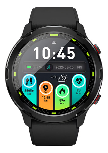Reloj Running Smartwatch S47 Fulltouch 1.32 Gps Deportivo Negro Mesh Negro Negro