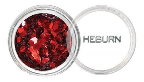 Glitter Heburn Maquillaje Profesional Lunar Rojo X 1.2gr