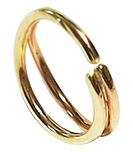 Piercing Nostril Argolla Doble Para Nariz 10mm De Oro 10k