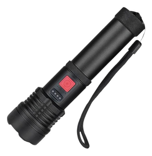 Lámpara Táctica Led Recargable Usb Linterna De 5 Modos