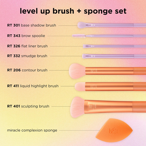 Kit De Brochas Y Esponjas De Maquillaje Real Techniques Leve