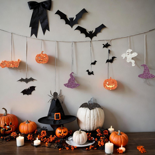 4 Decoraciones De Halloween Bunting Banner Hanging Garland