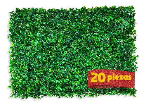 Muro Verde Follaje Artificial Jardin Vertical Sintetico 20pz