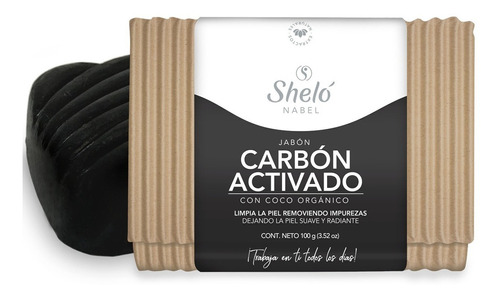 Jabón Con Carbón Activado Y Coco Orgánico 100gr