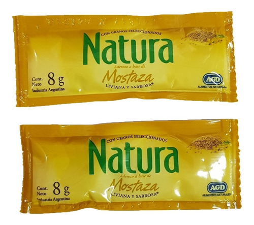 Mostaza Natura Individual Natura X8gr X192 Unidades