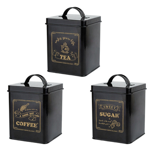 Juego De Recipientes Para Mostrador De Cocina De 3 Uds,