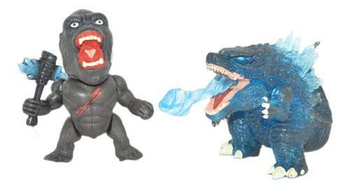 Dos Figuras Juguete Godzila Vs King Kong