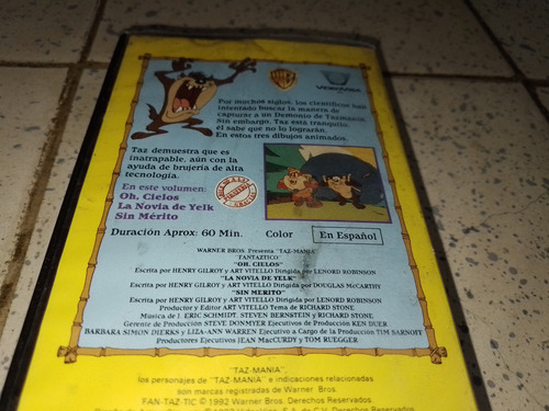 Tazmania Volumen 2 Fantaztico Vhs En Español Latino (Usado)