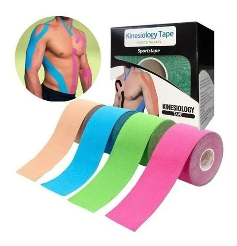 Bandagem Fita Muscular Adesiva Kinesiology Tape Cor Bege