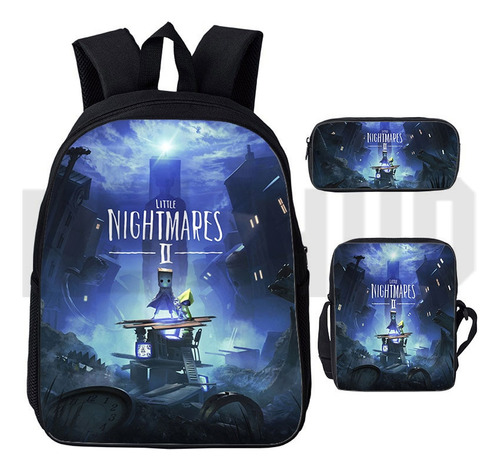 Mochila De Viaje 3d Little Nightmares 2, Estilo Hip Hop, Moc