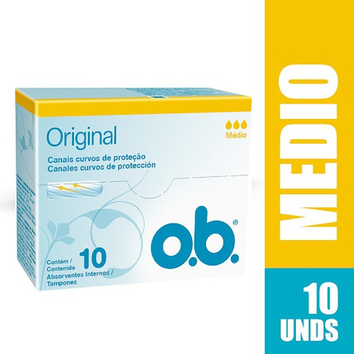 Tampones O.b. Digital Medio Super Absorbentes Caja X 10 Und