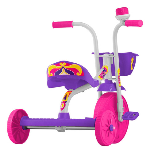 Triciclo Infantil Ultra Bikes Top Boy Jr Menina Menino Cor Branco - roxo