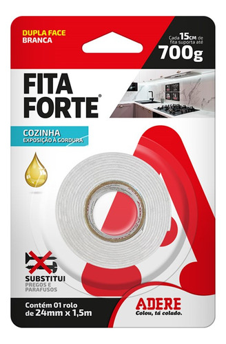 Fita Forte - Áreas Gordurosas Cozinha 24 Mm X 1,5 M