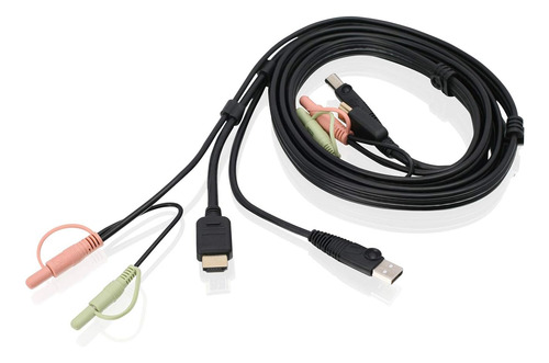 Conjunto De Cable Hdmi Kvm Iogear Usb Con Audio (taa) 6