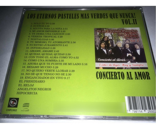 Los Eternos Pasteles Verdes Más Verdes Que Nunca Cd Nuevo