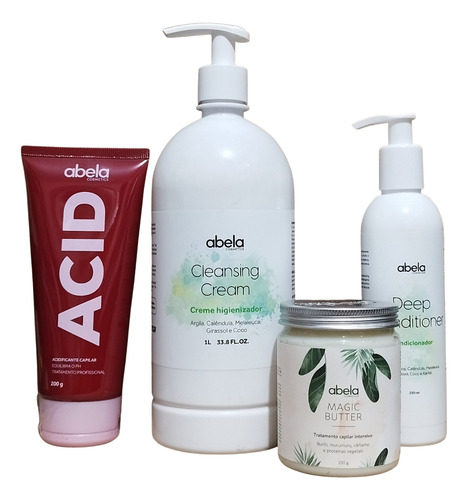 Kit Abela Hope Shampoo 1l E Condic Magic Butter 250g E Acid