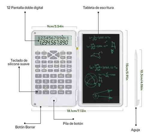 Sjfsjf. Calculadora Científica De 240 Funções Com Tablet Esc