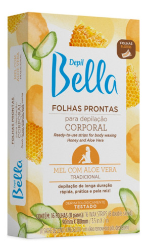 Cera Pronta Depilação Corporal Mel Com Aloe Vera Depil Bella