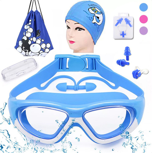 Gafas Goggles Natación Para Niños Antivaho Protección 6 En 1