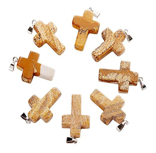 Imagen 7 de 7 de Dijes Y Medallas Colgante Con Forma De Cruz De Cristal