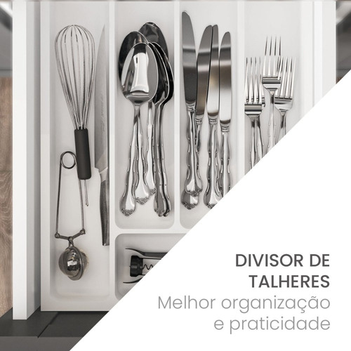 Cozinha Completa 11 Módulos 17 Portas 6 Gavetas Fettuccine