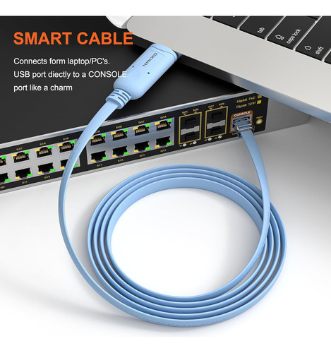 Cable De Consola Usb A Rj45 Ftdi Cisco Hp Aruba Huawei