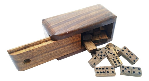 Juego De Mesa Domino De Bolsillo De Madera Artesania Regalos