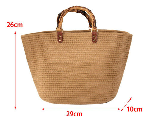 Bolso De Playa Para Mujer, Bolso Tejido Bohemio Informal A