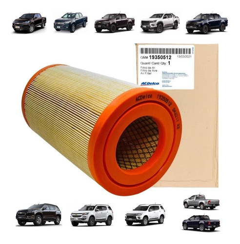 Filtro Ar Motor S10 Nova 2.8 Turbo Diesel 2012/2024 Original