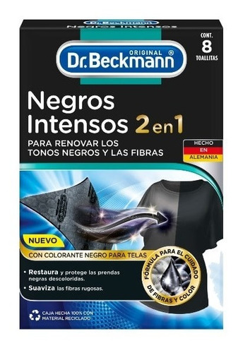 Toallitas Activas Negros Intensos Dr Beckmann 8 Un