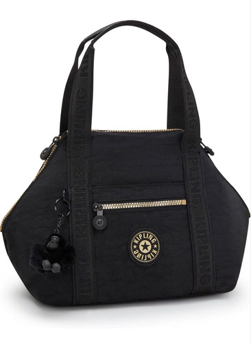 Kipling Art Mini Bolso De Mano Y Crossbody Mujer Original Glorious Copper Brilloso Negro Negro
