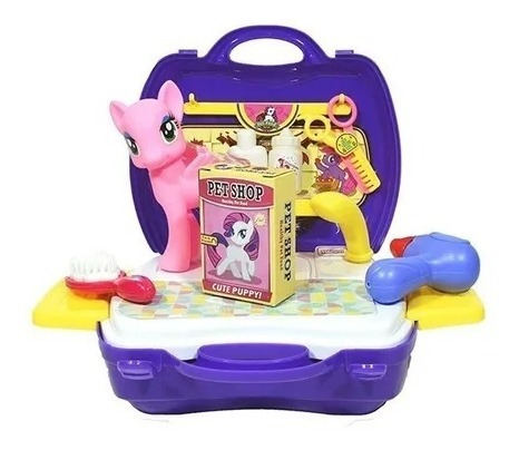 Valija Pet Shop Peluqueria De Mascotas Pony Caballito