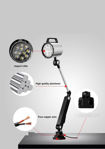 Lámpara De Mesa Led Cnc Taladro De Torno Más Luz De T...