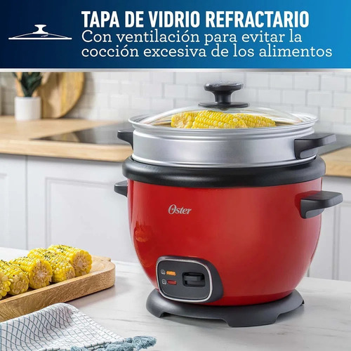 Olla Arrocera Multiusos Oster Rojo Ckstrc5730r 2.2 Lts