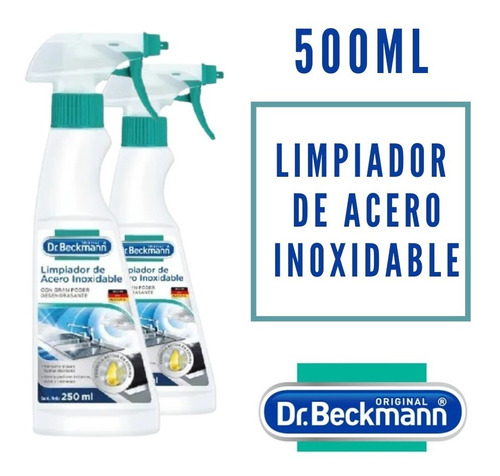Dr. Beckmann Limpiador De Acero Inoxidable 250 Ml - Pack X2