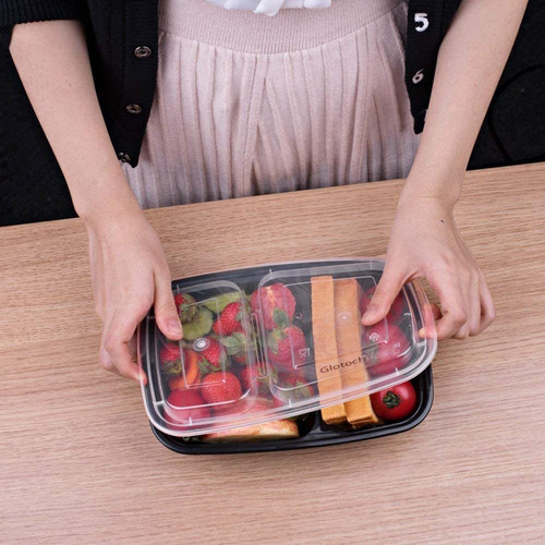 Glotoch 50 Pack 32 Oz Meal Prep Container, 2-compartiment...