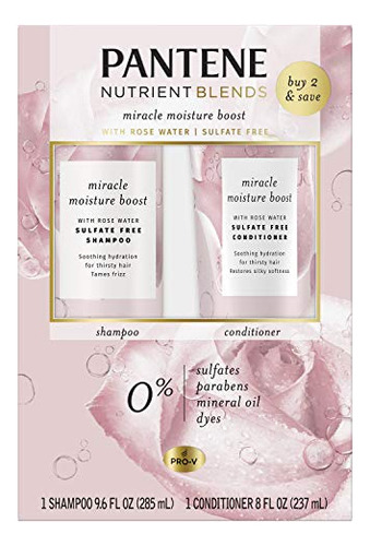 ChampĂș Y Acondicionador Pantene Nutrient Blends Rose Water