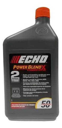 Aceite 2t Echo Original X 1 L 1:50 Motosierra T2t