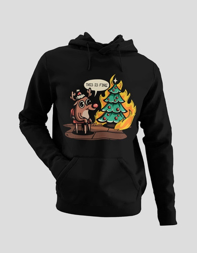 Sudadera Unisex | This Is Fine | Estampado Dtg