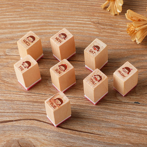 8 Sellos De Madera Para Hacer Tarjetas, Bonitos Sellos De