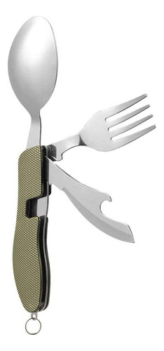 Set De Cubiertos Camping Cuchillo Abridor Tenedor Doblable