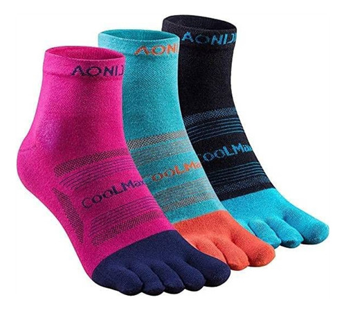 3 Pares De Aonijie Calcetines Atléticos De Cinco Dedos