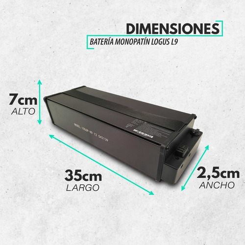 Imagen 2 de 9 de Batería Monopatín Logus L9/ Sunra X9 15.6ah