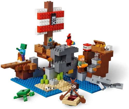 Lego Minecraft 21152 La Aventura Del Barco Pirata 241 Pzs